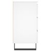 vidaXL Tables de chevet 2 pcs blanc 40x35x69 cm bois d&rsquo;ing&eacute;nierie