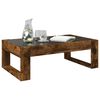 vidaXL Table basse avec LED infini ch&ecirc;ne fum&eacute; 90x53x30 cm