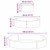 vidaXL Cache-pot de jardin Blanc 120 x 120 x 20 cm Acier
