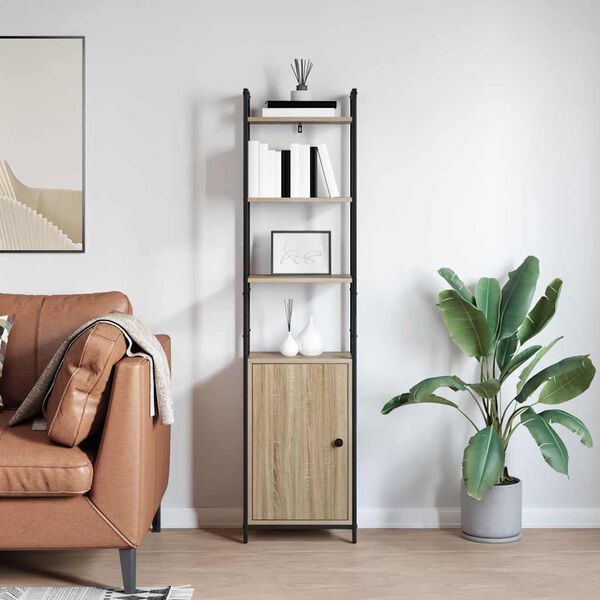 vidaXL Biblioth&egrave;que Ch&ecirc;ne Sonoma 40 x 24 x 161 cm Bois d'ing&eacute;nierie