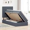vidaXL Lit avec rangement et matelas Gris fonc&eacute; 90 x 190 cm Velours