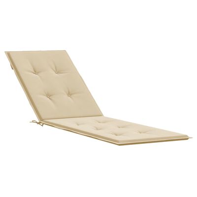 vidaXL Coussin de chaise de terrasse beige (75+105)x50x3 cm