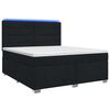 vidaXL Lit boxspring avec matelas Noir 140 x 200 cm Tissu