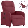 vidaXL Fauteuil de massage inclinable &eacute;lectrique Rouge bordeaux Tissu