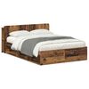 vidaXL Cadre de lit avec rangement Bois ancien 150 x 200 cm