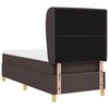 vidaXL Lit &agrave; ressorts avec matelas gris fonc&eacute; 90x190 cm Marron fonc&eacute;