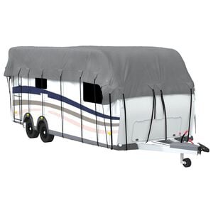 vidaXL Housse de toit de caravane gris 800x300 cm tissu non tiss&eacute;