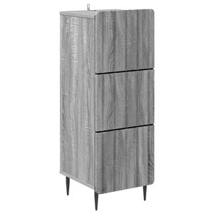 vidaXL Armoire &agrave; tiroirs Sonoma gris 33 x 34,5 x 92 cm