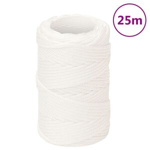 vidaXL Corde de bateau Blanc complet 2 mm 25 m Polypropyl&egrave;ne