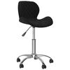 vidaXL Chaises pivotantes &agrave; manger lot de 2 Noir Velours