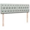 vidaXL Cadre de lit ottoman avec matelas gris clair 140x200 cm velours