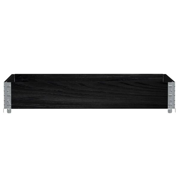 vidaXL Collier de palette noir 120x80 cm bois de pin solide