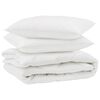 vidaXL Couette avec oreiller 3 pc Blanc Microfibre