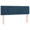 vidaXL Sommier &agrave; lattes de lit et matelas Bleu fonc&eacute; 140x190cm Velours