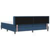 vidaXL Lit &agrave; ressorts avec matelas Bleu 200 x 200 cm Polyester