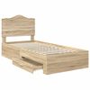 vidaXL Cadre de lit Ch&ecirc;ne Sonoma 100 x 200 cm Bois d'ing&eacute;nierie