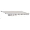 vidaXL Auvent r&eacute;tractable Gris clair et blanc 5 x 3 m