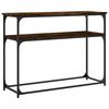 vidaXL Table console ch&ecirc;ne fum&eacute; 100x35,5x75 cm bois d'ing&eacute;nierie