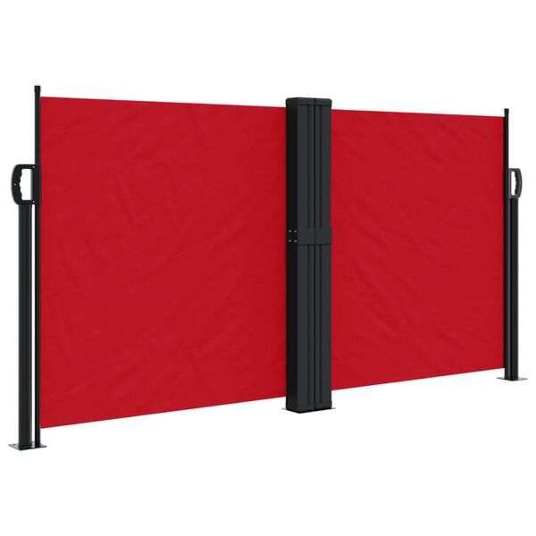 vidaXL Auvent latéral rétractable rouge 120x1200 cm