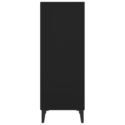 vidaXL Buffet noir 34,5x32,5x90 cm bois d'ingénierie