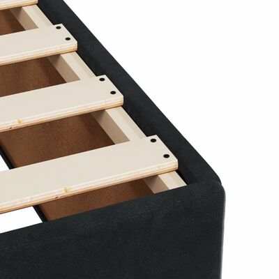 vidaXL Sommier à lattes de lit avec matelas Noir 140x190 cm Velours