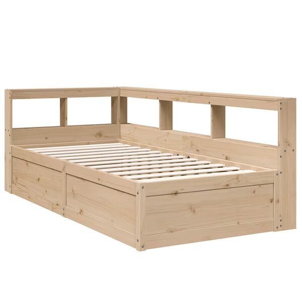 vidaXL Lit biblioth&egrave;que sans matelas 75x190 cm bois de pin massif