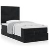 VidaXL Cadre de lit ottoman avec matelas noir 100x200cm velours