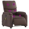 vidaXL Fauteuil de massage inclinable électrique marron similicuir