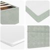 vidaXL Cadre de lit ottoman avec matelas gris clair 200x200 cm velours