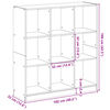 vidaXL Biblioth&egrave;que ch&ecirc;ne artisanal 102x32x108 cm bois d'ing&eacute;nierie