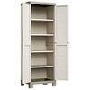 Keter Armoire de rangement &agrave; &eacute;tag&egrave;res Excellence Beige et taupe 182 cm