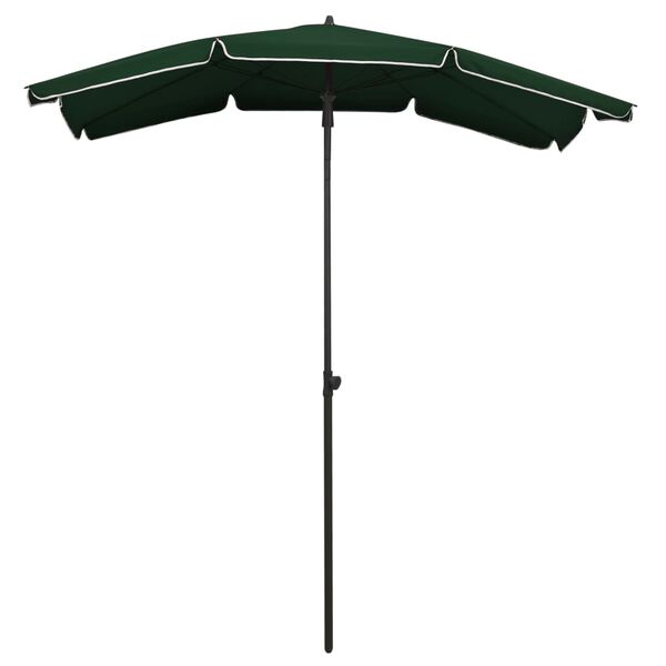 vidaXL Parasol de jardin avec m&acirc;t 200x130 cm vert