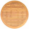 vidaXL Table de jardin et dessus en bois d'acacia beige r&eacute;sine tress&eacute;e