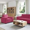 vidaXL Ensemble de canapés 3 pcs avec coussins Rouge bordeaux Velours