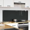 vidaXL Protection de cuisine 2 pcs Gris fonc&eacute; 70 x 50 cm verre tremp&eacute;