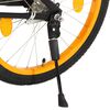 vidaXL V&eacute;lo d'enfant avec porte-bagages avant 18 pouces Noir et orange