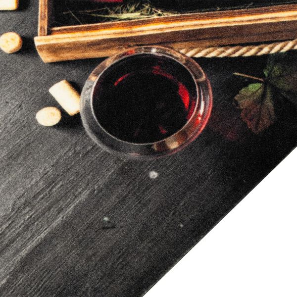 vidaXL Tapis de cuisine lavable bouteille de vin 60x300 cm velours