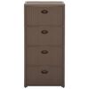 vidaXL Commode &agrave; 4 tiroirs Taupe 40x40x80 cm