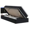 vidaXL Lit de rangement LED avec matelas Noir 100 x 200 cm Velours