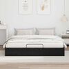 vidaXL Cadre de lit ottoman avec stockage Ch&ecirc;ne noir 193 x 120 x 25 cm