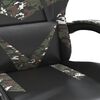 vidaXL Chaise de jeu avec repose-pied Noir et camouflage Similicuir