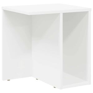 vidaXL Table d'appoint Blanc 37 x 32 x 40 cm Bois d'ing&eacute;nierie