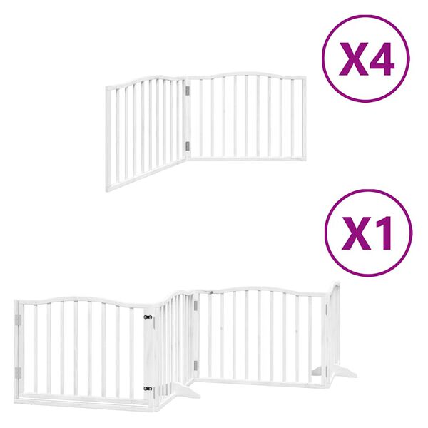 vidaXL Barri&egrave;re pour chien porte pliable 12 panneaux bois de peuplier