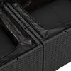vidaXL Ensemble de canap&eacute; de jardin avec stockage 8 pcs Noir polyrotin