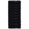 vidaXL Serviette Invit&eacute; SOLUND 25 pc Noir 100 x 150 cm 550 gsm