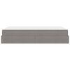vidaXL Cadre de lit avec matelas avec matelas 2 pcs Taupe tissu