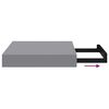 vidaXL &Eacute;tag&egrave;res murales flottantes 4 pcs gris 23x23,5x3,8 cm MDF