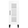 vidaXL Buffet haut Blanc brillant 34,5x34x180 cm Bois d'ing&eacute;nierie