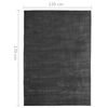 vidaXL Tapis lavable pliable Anthracite 120x170 cm Polyester