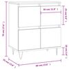 vidaXL Buffet Noir 60x35x70 cm Bois d'ing&eacute;nierie
